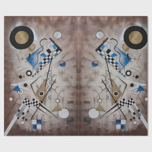 Kandinskyの抽象的な絵画の世紀半ばの近代美術 ラッピングペーパー (フラット)