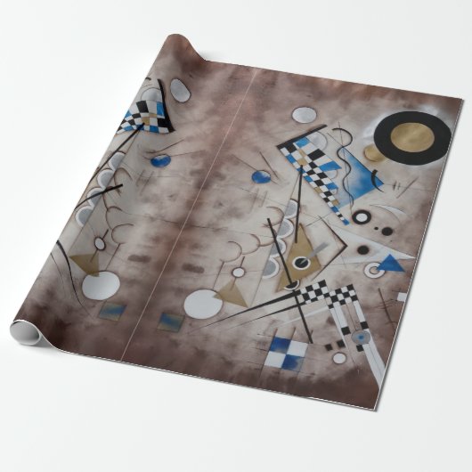 Kandinskyの抽象的な絵画の世紀半ばの近代美術 ラッピングペーパー (アンロールド)