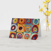 Kandinskyの抽象美術 カード (黄色い花)