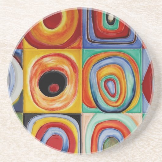 Kandinskyの抽象美術 コースター (正面)