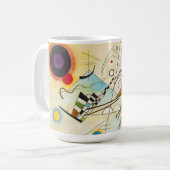Kandinskyの構成VIIIのマグ コーヒーマグカップ (正面左)