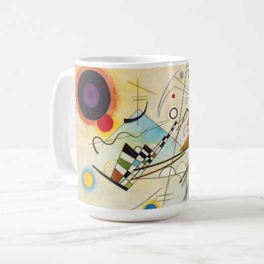 Kandinskyの構成VIIIのマグ コーヒーマグカップ (正面左)
