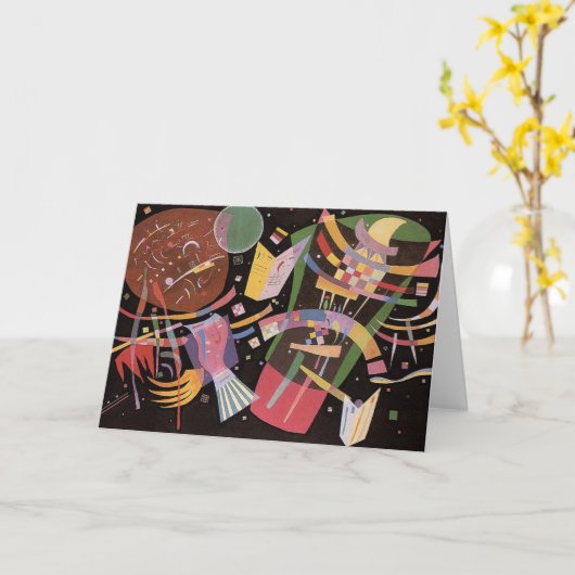 Kandinskyの構成Xの挨拶状 カード (黄色い花)
