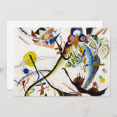 Kandinskyの青い区分の招待状 招待状 (正面/裏面)