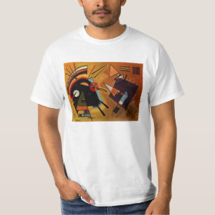 Kandinskyの黒いおよびすみれ色のTシャツ Tシャツ