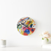 Kandinskyの黒いラインクロック ラウンド壁時計 (ホーム)