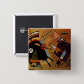 Kandinskyの黒すみれ色ボタン 缶バッジ (正面&裏面)