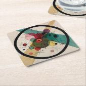 Kandinsky抽象芸術サークル スクエアペーパーコースター (アングル)