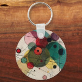 Kandinsky抽象芸術円ボタンKeychain キーホルダー (正面)