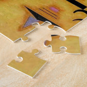 Kandinsky抽象芸術決定的なピンク幾何学図形 ジグソーパズル (側面)