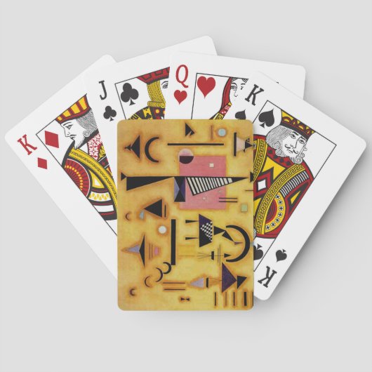 Kandinsky抽象芸術決定的なピンク幾何学図形 トランプ (裏面)