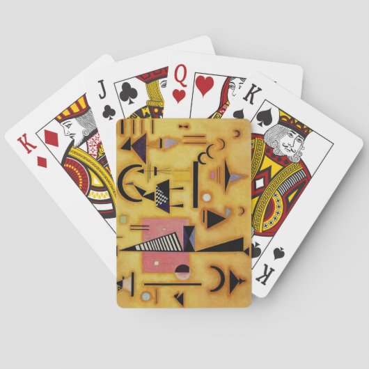 Kandinsky抽象芸術決定的なピンク幾何学図形 トランプ (裏面)
