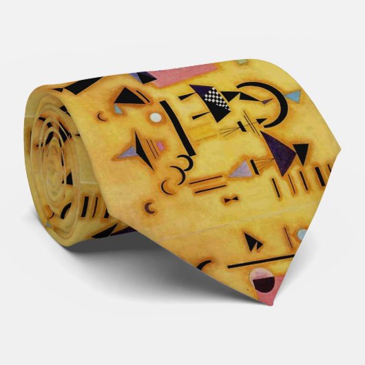 Kandinsky抽象芸術決定的なピンク幾何学図形 ネクタイ (ロール)