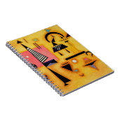 Kandinsky抽象芸術決定的なピンク幾何学図形 ノートブック (右側)