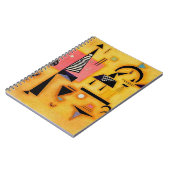 Kandinsky抽象芸術決定的なピンク幾何学図形 ノートブック (左側)