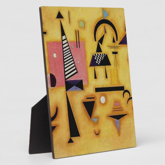 Kandinsky抽象芸術決定的なピンク幾何学図形 フォトプラーク (側面)