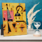 Kandinsky抽象芸術決定的なピンク幾何学図形 フォトプラーク (側面)