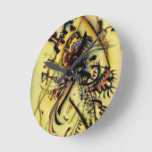 Kandinsky著未知の声に ラウンド壁時計 (傾斜)