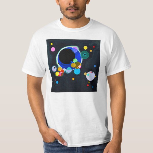 Kandinsky複数の円のTシャツ Tシャツ (正面)