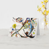 Kandinsky青いセグメントグリーティングカード カード (黄色い花)