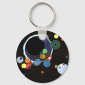 Kandinsky – いくつかの円、有名絵画な円、 キーホルダー (正面)
