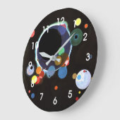 Kandinsky – いくつかの円、有名絵画な ラージ壁時計 (傾斜)