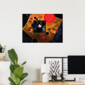 Kandinsky – アクセントバラ ポスター (ホームオフィス)