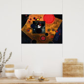 Kandinsky – アクセントバラ ポスター (キッチン)