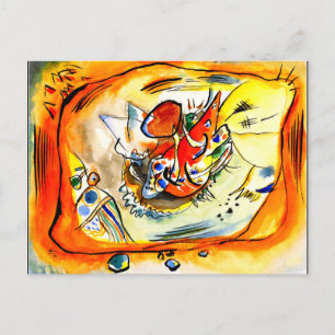 Kandinsky – オレンジ絵画色のスケッチ縁ど ポストカード