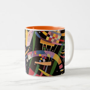 Kandinsky – コンポジションX絵画、カラフル ツートーンマグカップ