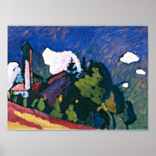 Kandinsky – タワー付き風景勉強 ポスター
