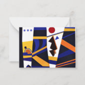 Kandinsky – バインド、カラフル抽象芸術アートワーク ノートカード (正面)
