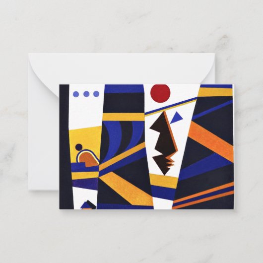 Kandinsky – バインド、カラフル抽象芸術アートワーク ノートカード (正面)