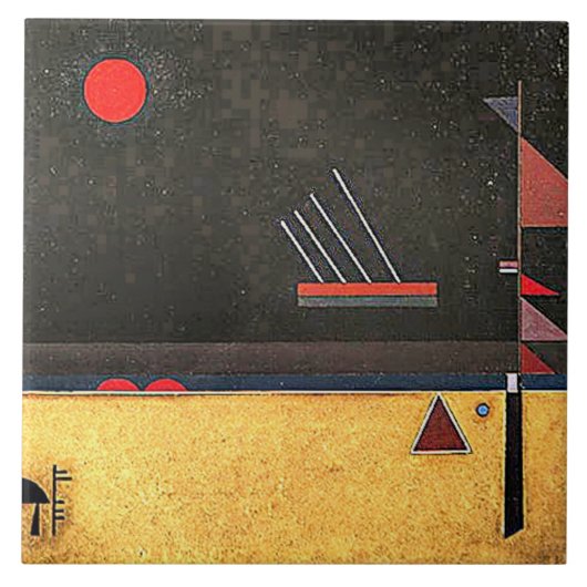Kandinsky – ブラウニー、抽象芸術アート、 タイル (正面)