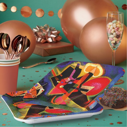 Kandinsky – ブルーで有名なアートワーク ペーパープレート (複数)