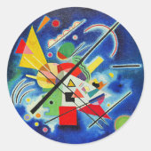 Kandinsky – ブルー絵を描の有名な抽象芸術作品 ラウンドシール (正面)