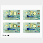 Kandinsky – ヘイズ、抽象芸術アートワーク、 長方形シール (シート)