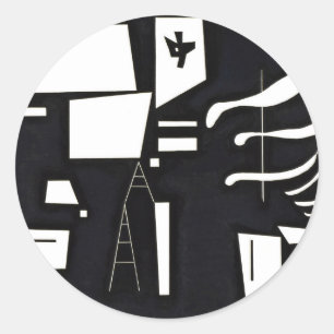 Kandinsky – ホワイト、ソフト、懸命 ラウンドシール