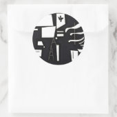 Kandinsky – ホワイト、ソフト、懸命 ラウンドシール (バッグ)