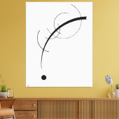 KANDINSKY – ポイントまでの自由曲線 – 1925 - キャンバスプリント (インサイチュ (リビング))