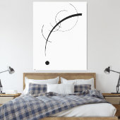 KANDINSKY – ポイントまでの自由曲線 – 1925 - キャンバスプリント (インサイチュ (寝室))