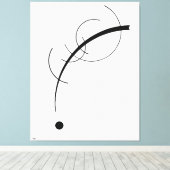 KANDINSKY – ポイントまでの自由曲線 – 1925 - キャンバスプリント (インサイチュ (ウッドフロア))