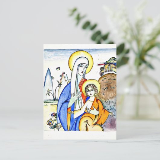 Kandinsky -マドンナと子供、美絵画しい ポストカード (スタンド正面)