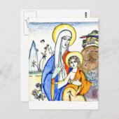Kandinsky -マドンナと子供、美絵画しい ポストカード (正面/裏面)