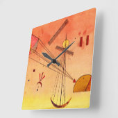 Kandinsky – ライトアタッチメント スクエア壁時計 (傾斜)