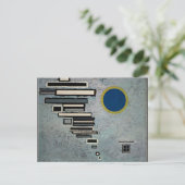 Kandinsky – 不均等な抽象芸術アートワーク ポストカード (スタンド正面)