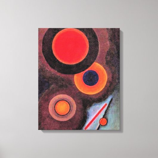 Kandinsky – 円を使用したコンポジション キャンバスプリント (正面)