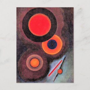 Kandinsky – 円を使用したコンポジション ポストカード