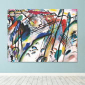 Kandinsky – 即興演奏（セカンドバージョン） キャンバスプリント (インサイチュ (ウッドフロア))