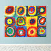 KANDINSKY – 同心円付き正方形(1913) キャンバスプリント (インサイチュ (ウッドフロア))